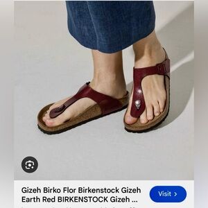 NWOB(ox)- Birkenstock Gizeh birko flor ~Earth Red ~38
